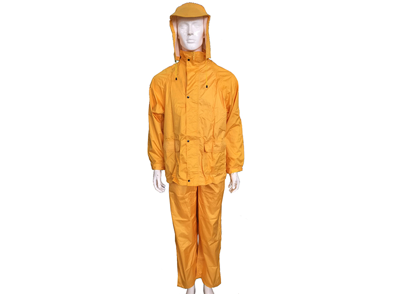 Áo mưa bộ màu vàng 1 lớp