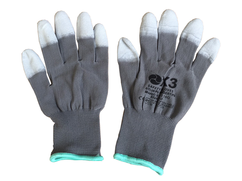 Găng tay chống tĩnh điện phủ ngón màu xám X3-116G